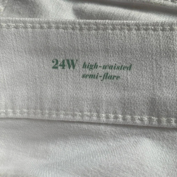 Ryegrass High-Waist Flare Leg White Jeans 24W NWT - Picture 5 of 8